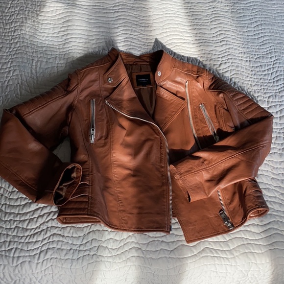 Jackets & Blazers - Barney’s deep tan real leather jacket